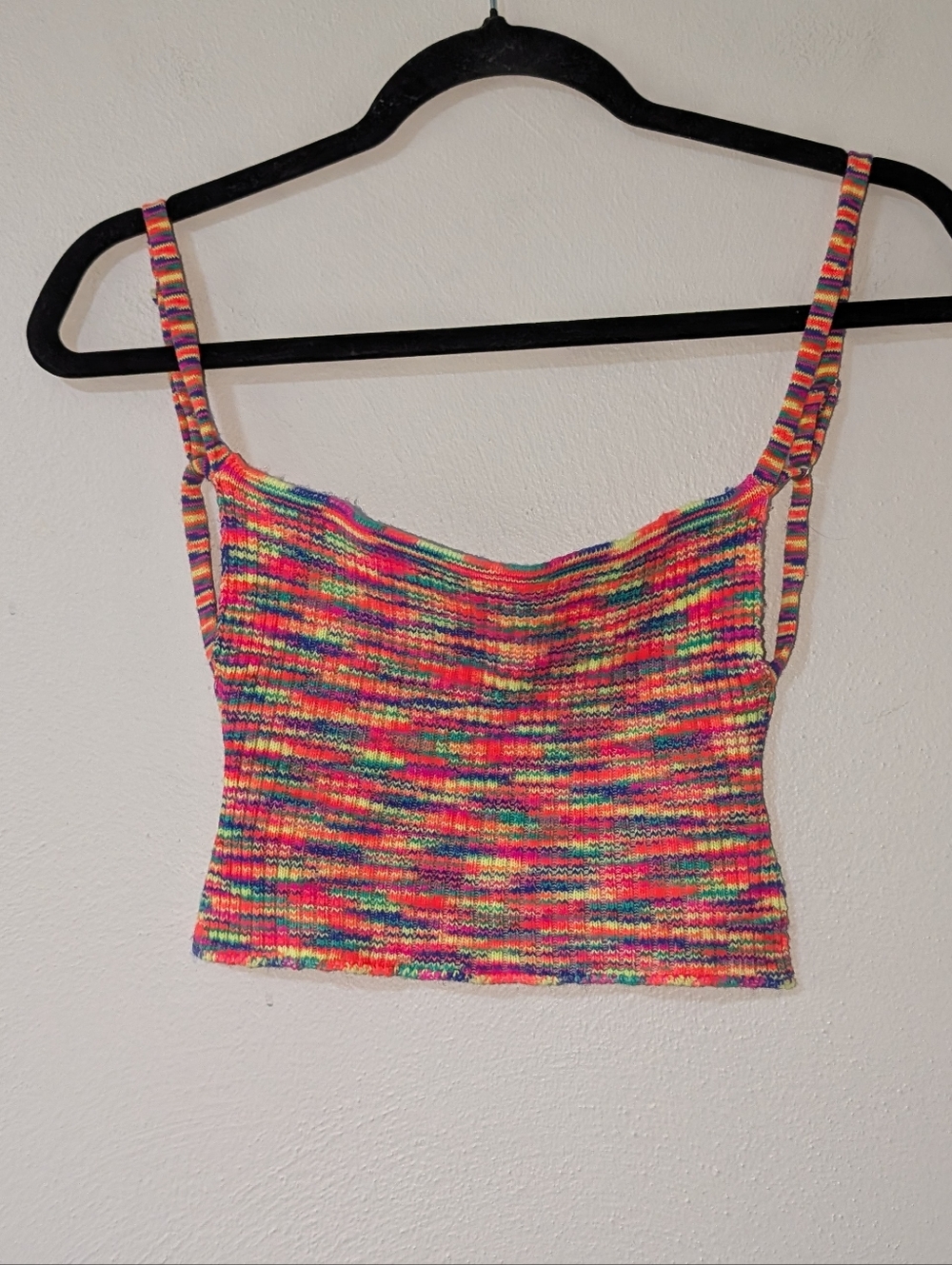XS Edikted Multicolor Ribbed Knit Crop Tank Top